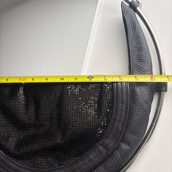 Vintage Diesel Space Y2K Liquid Space Leather Hoop Circle Round Bag - Picture 17 of 17